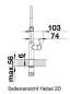 Preview: SW24 - Catris S Flexo mattschwarz (525793) Maßzeichnung Seitenansicht 2D